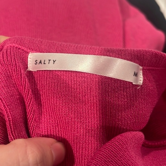 HOT Pink halter ribbed midi dress szS/M Barbie Barbiecore bodycon party vacation - Picture 5 of 14